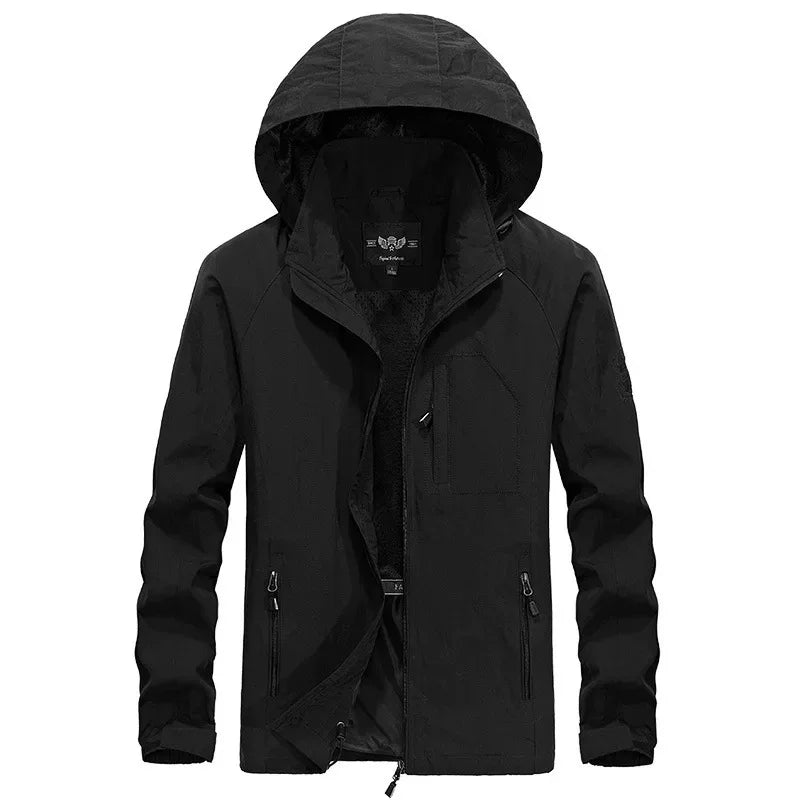 M&T Wear - Men's Outdoor Hiking Camping Jackets Waterproof Hooded Windbreaker Coat Autumn New Casual Jacket Tactics Military Jacket Men 6XL