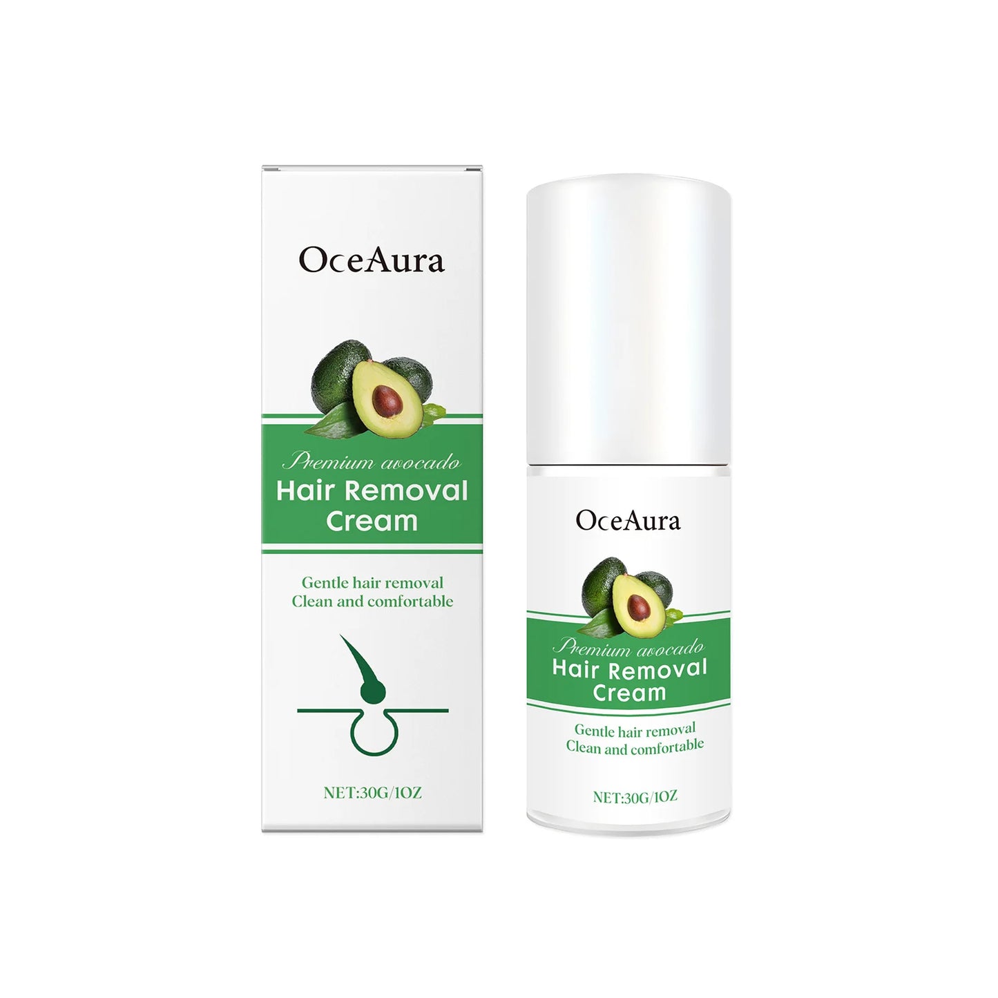 M&T Wear - Avocado Gentle Hair Removal Cream | Smooth, Soothing & Painless Care (30g)