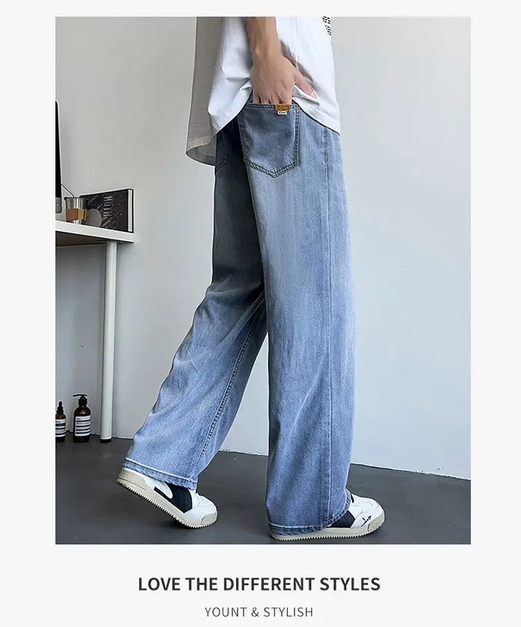 M&T Wear - Men's Jeans Large Denim Baggy Pants Men's Fashion Man Male Trendy Streetwear