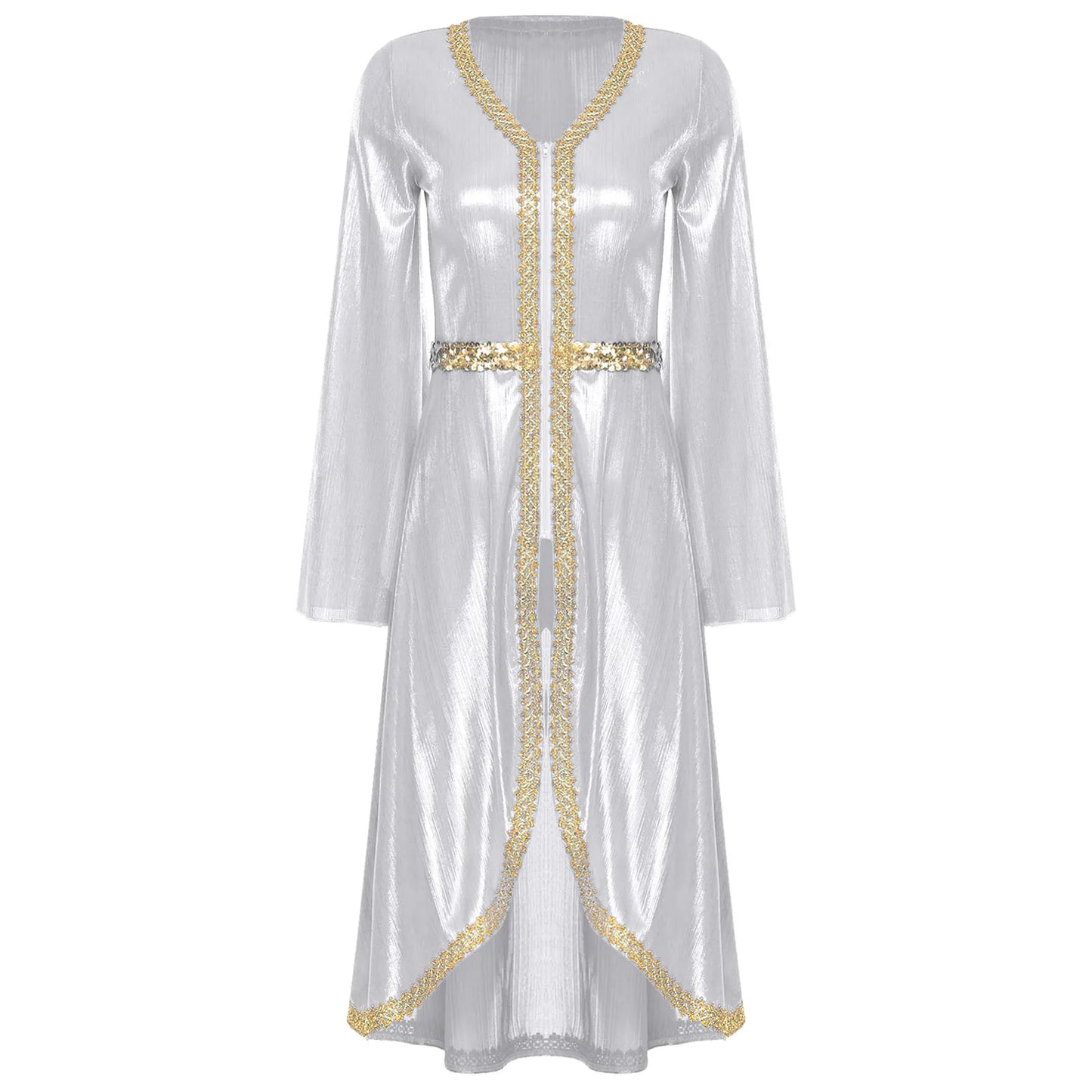 M&T Wear -  Embroidered High Waist Abaya Kaftan Dress