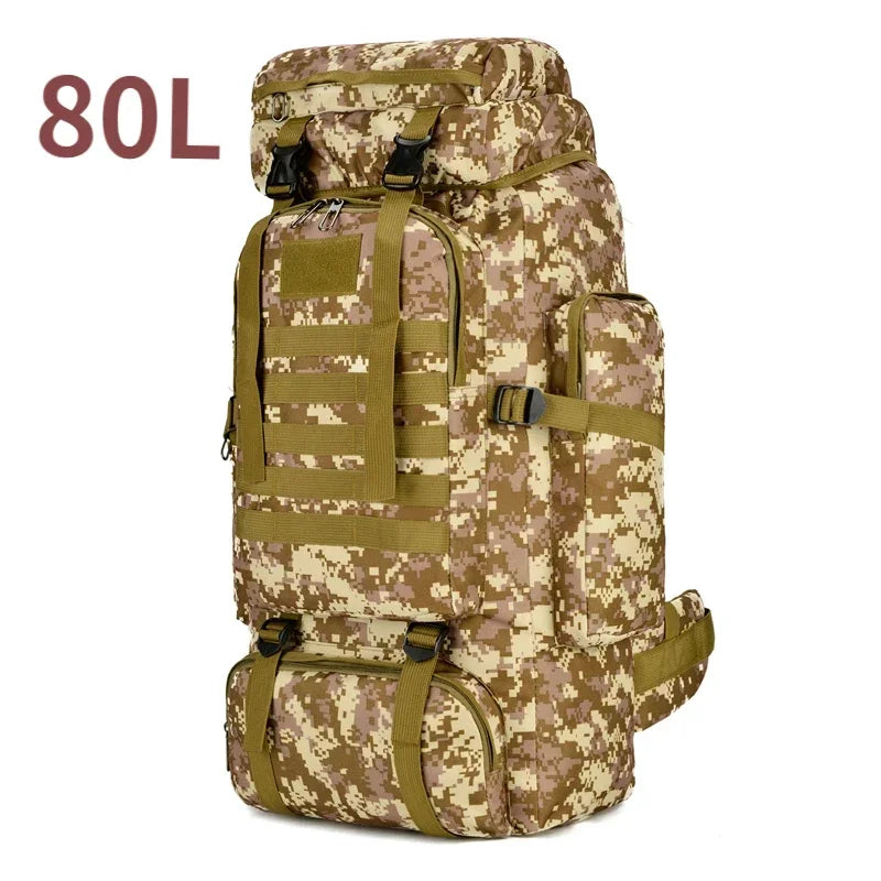 M&T Wear - 80L/100L Expandable Tactical Mountaineering Hiking Backpack