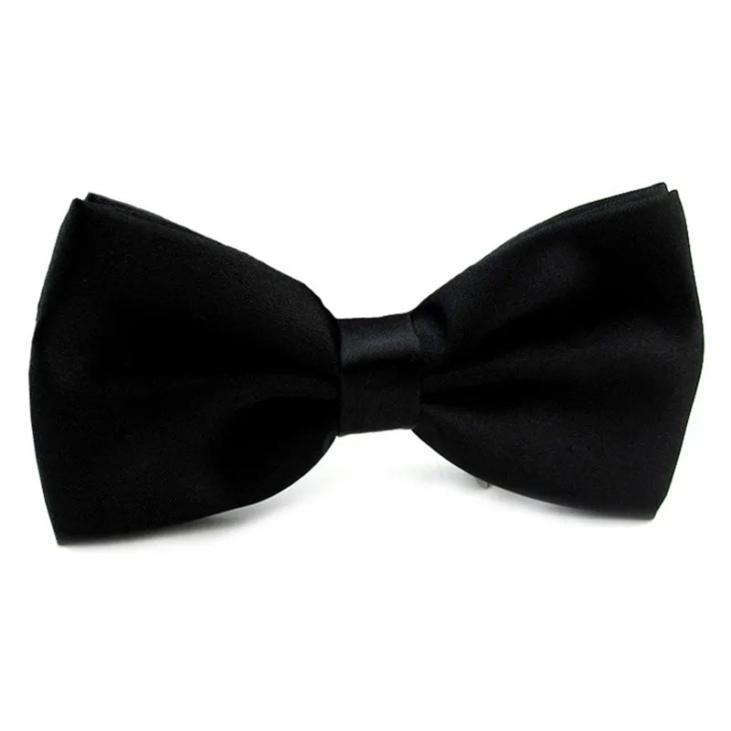 Classic Men Bowtie Boys Grils Children Bow Tie Fashion Solid Color Green Red Black White Green Wedding Ties Accessories