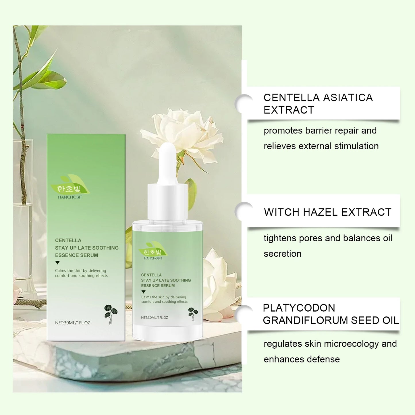 M&T Wear – Centella Asiatica Soothing Serum | Calming, Hydrating & Moisturizing Facial Care (50ml)