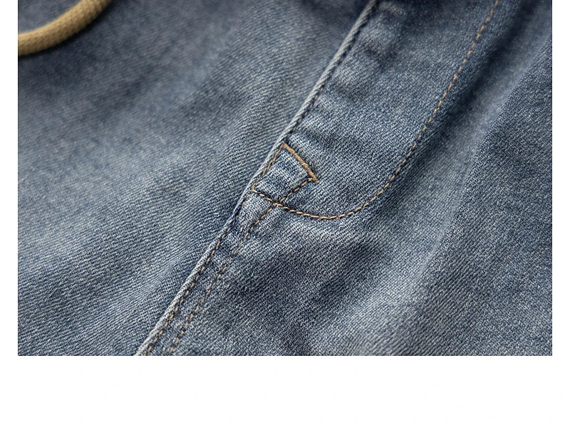 M&T Wear - Classic Washed Blue Denim Jeans for Men American Minimalist