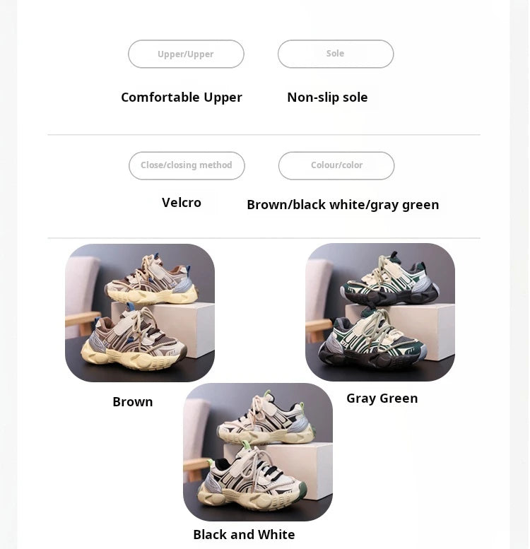 M&T Wear - Kids Sport Shoes Non-slip Fashion Toddler 2025 New Autumn Children Shoes for Boys Mesh Breathable Girls Sneakers Size 26-36