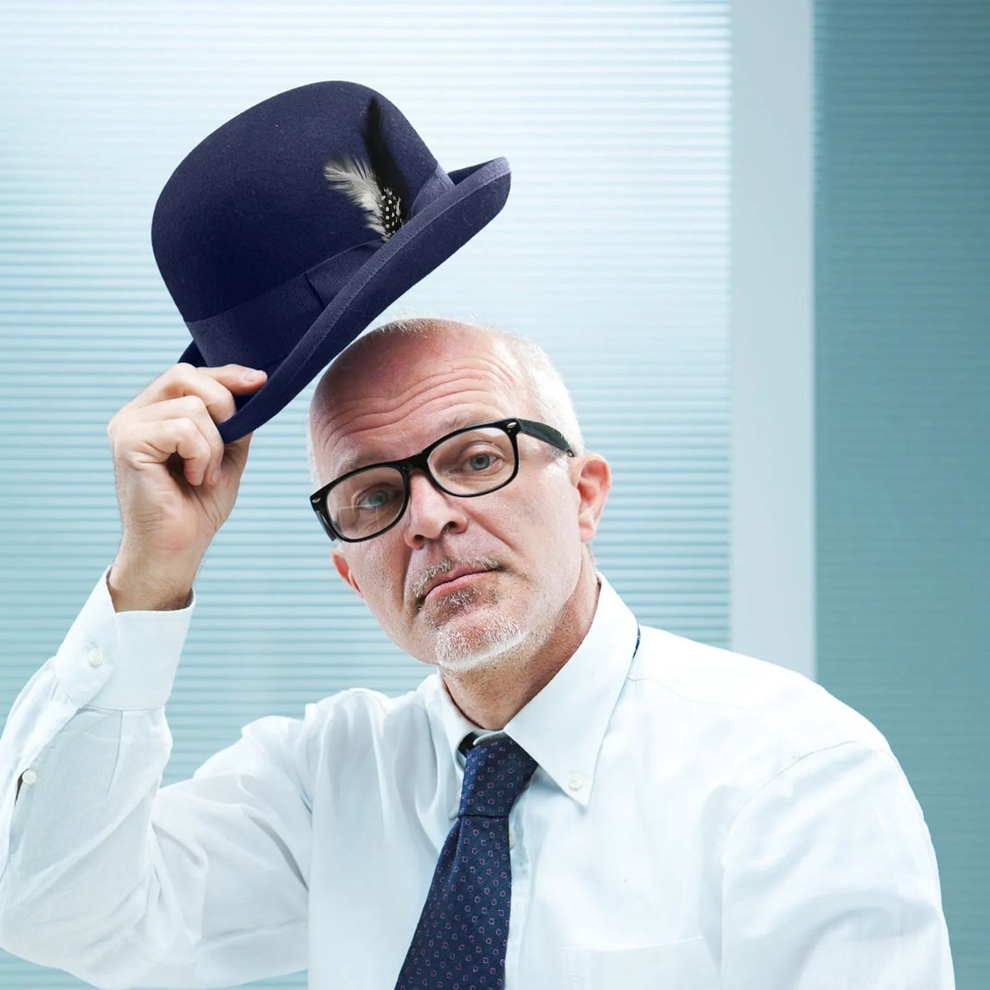 M&T Wear - Elegant Feather Felt Jazz Top Hat