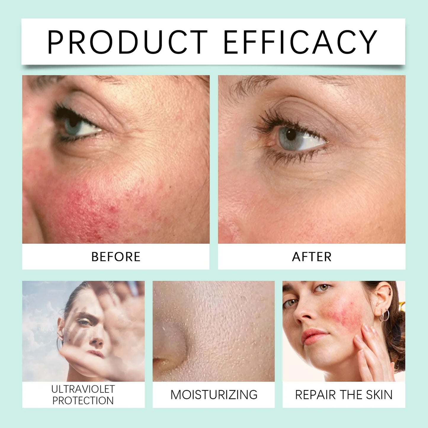 Anti Sun Cream SPF50 UV Defense Broad Spectrum Sunlight Protection Reduce Redness Hydrating Waterproof Prevent Sunburn Sunscreen