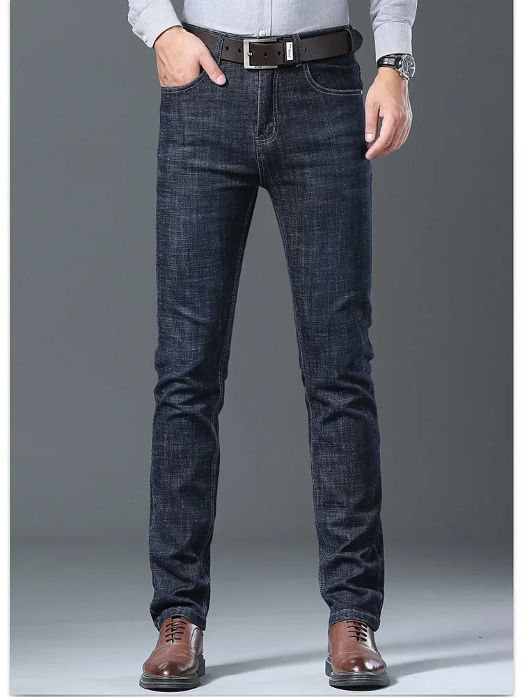 M&T Wear - Men’s Knee-Length Straight Jeans – Smart Casual Style