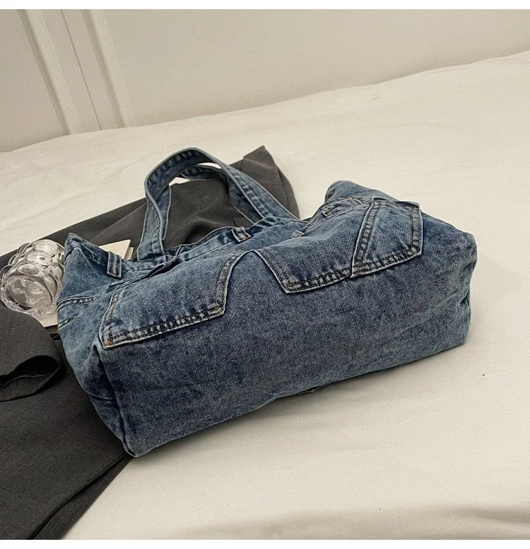 M&T Wear - 2025 Retro Denim Tote Bag for Women