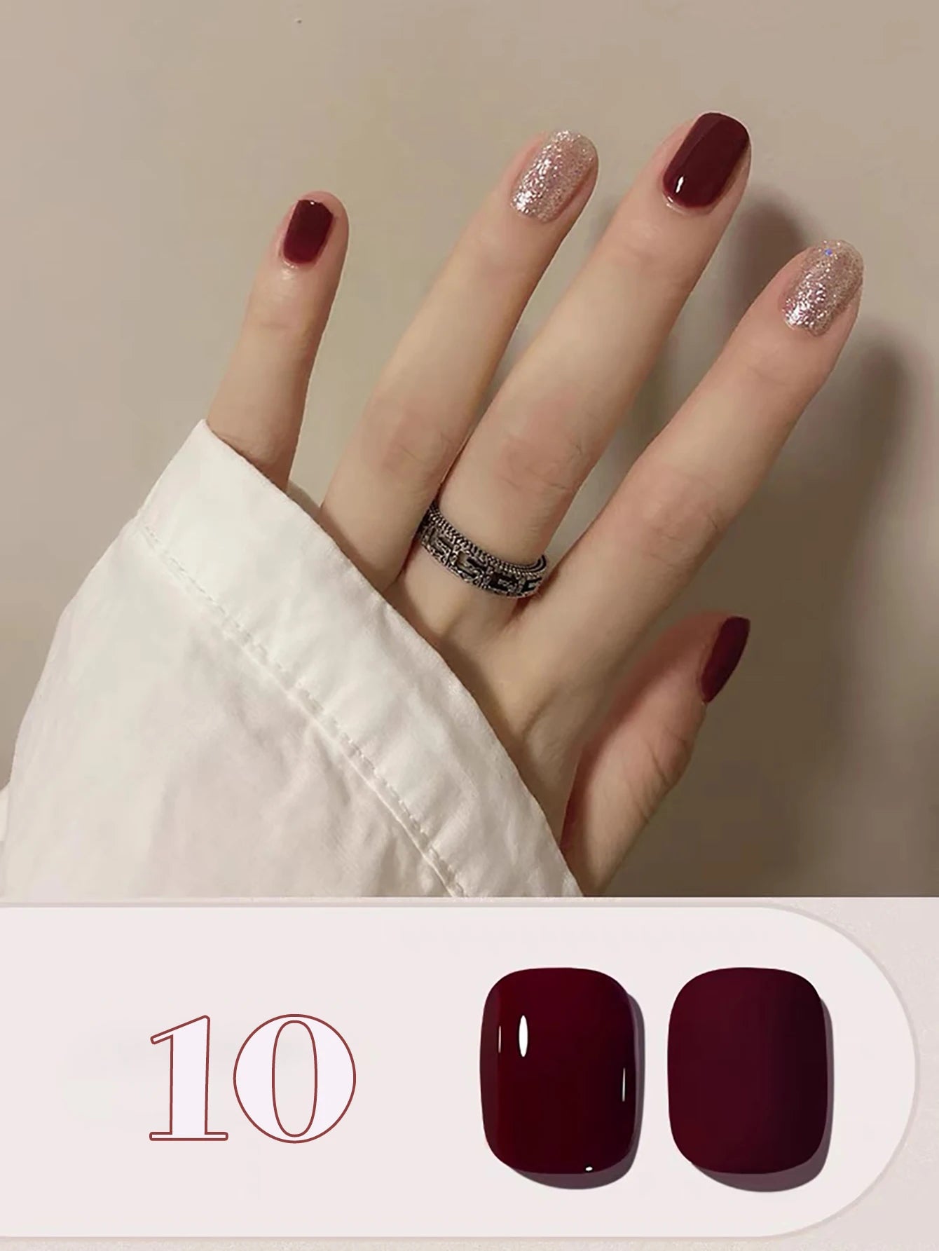 M&T Wear - Red Gel Nail Polish 12ml | Cherry, Wine, and Brown Shades