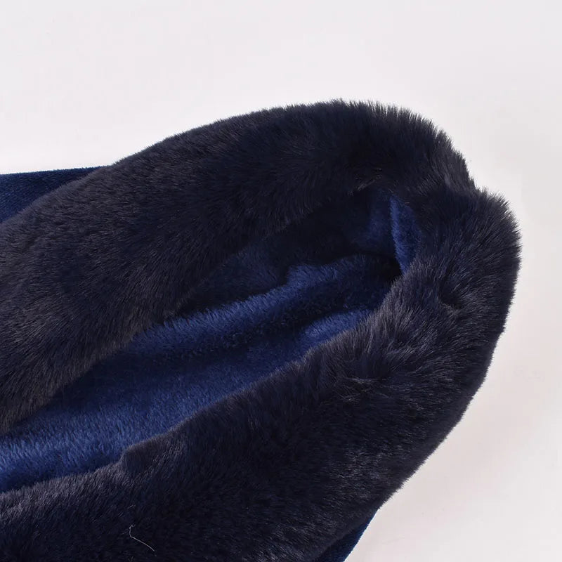 M&T Wear - Winter New Solid Color Shawl Warm Women's Wool Neck Scarf Shawl Dual purpose Thickened Dress Shawl