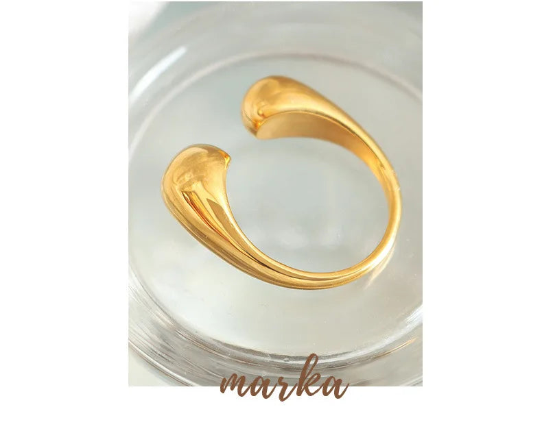 M&T Wear Minimalist Open Circle Ring – Adjustable Stainless Steel Jewelry for Women