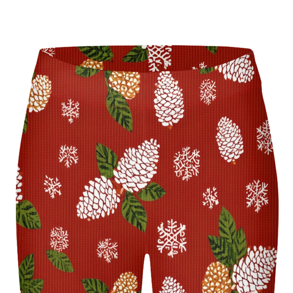 M&T Wear - Winter Snowflake & Checkered Warm Leggings