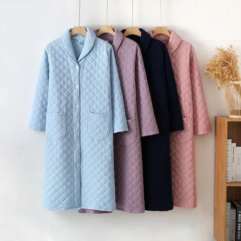 M&T Wear - Warm Cotton Padded Winter Bathrobe