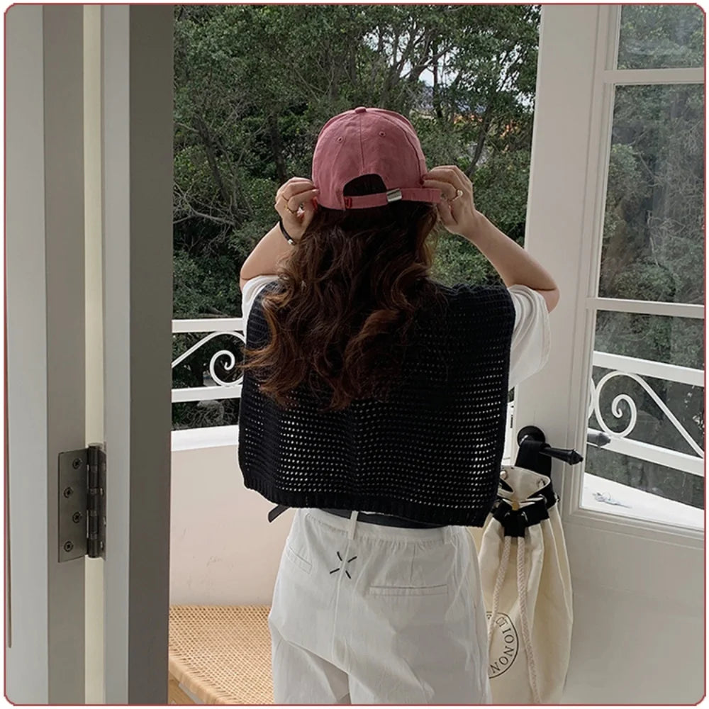 M&T Wear - Korean Knitted Shawl Winter Air Conditioning Fake Collar Neck Guard Knit Thin Knotted Cape Shoulder Warm Scarf For Women