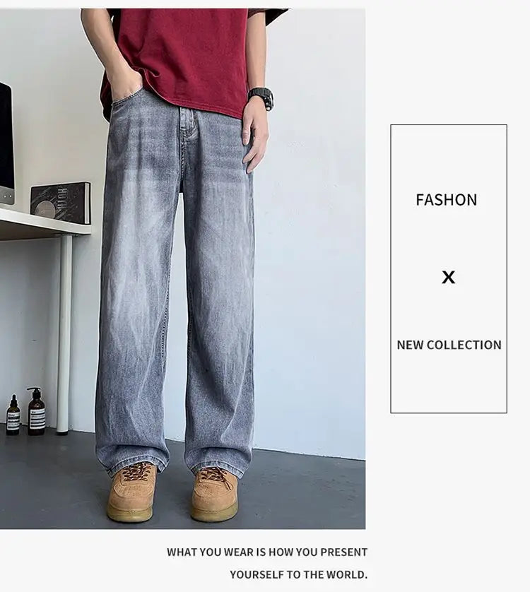 M&T Wear - Men's Jeans Large Denim Baggy Pants Men's Fashion Man Male Trendy Streetwear