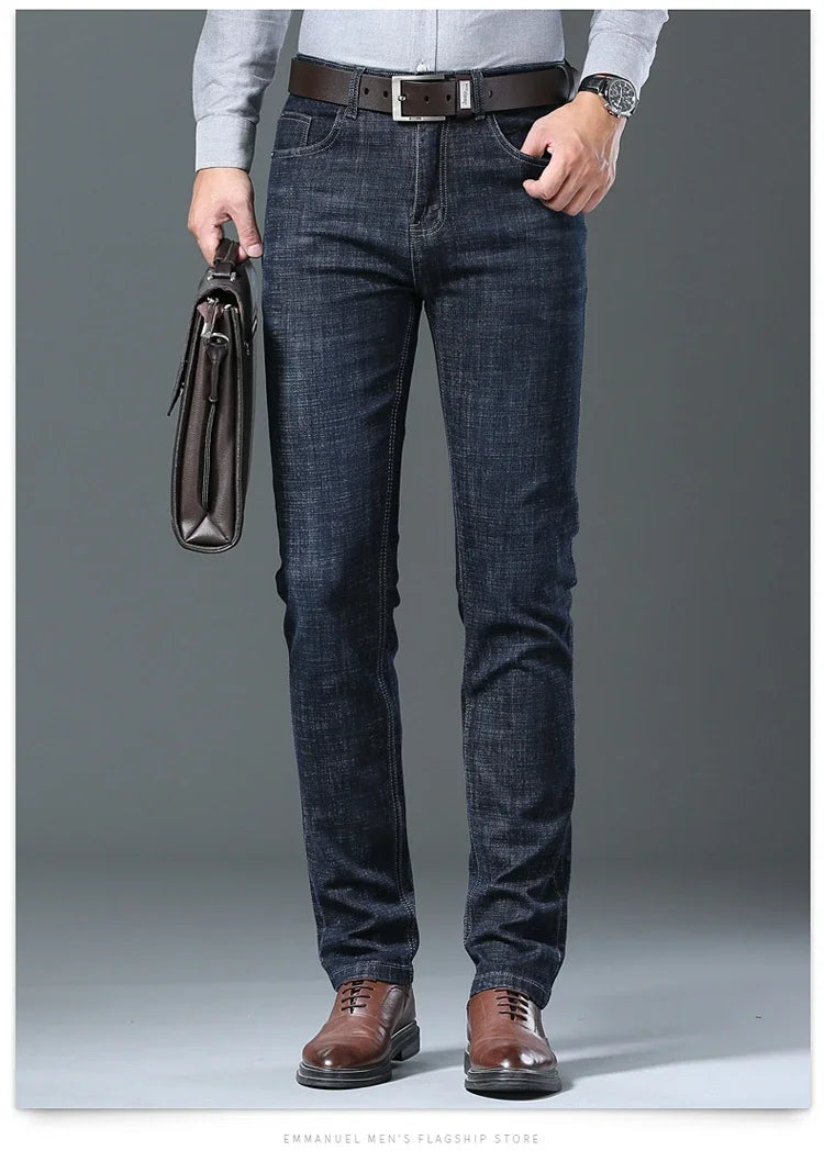 M&T Wear - Men’s Knee-Length Straight Jeans – Smart Casual Style