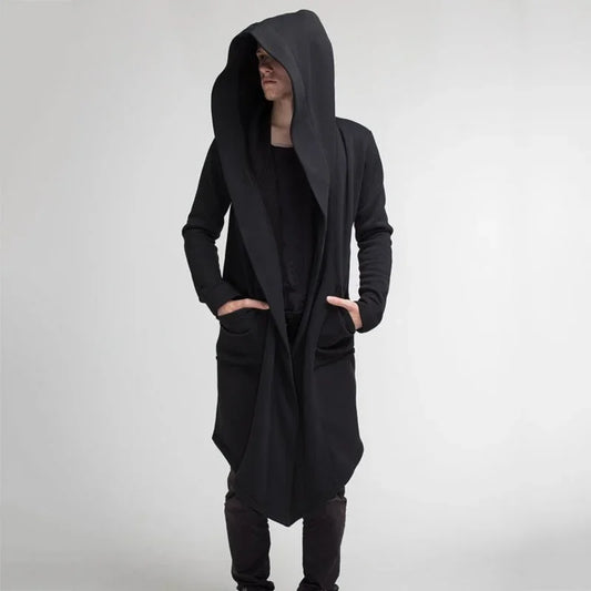 Oversized Hooded Cardigan Jacket - Unisex Spring Warm Coat, Solid Color Hoodie for Men & Women