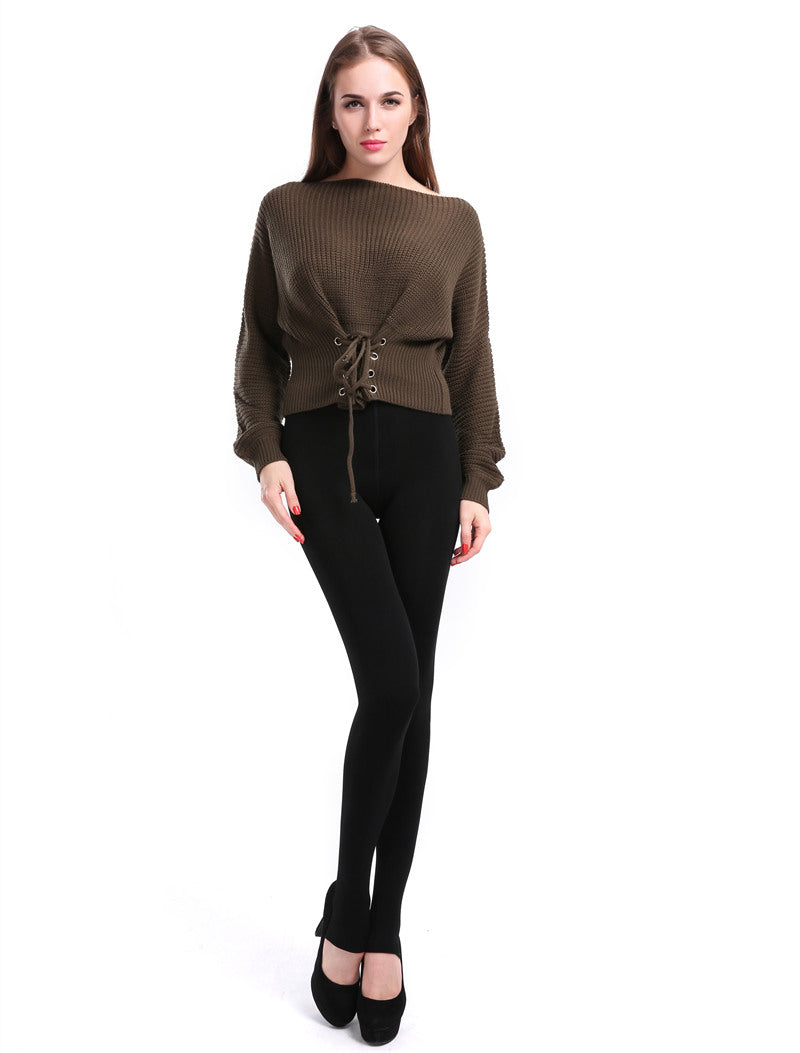 M&T Wear - Winter Women Solid Warm Leggings with High Waist and Fleece