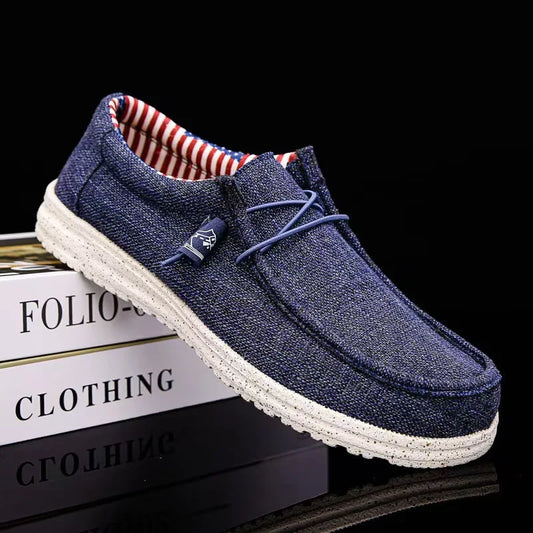 M&T Wear - Men's Casual Shoes Lightweight Loafers Soft man Canvas Shoes Vulcanized Shoes for men Driving Flat Shoe Slip-on Outdoor Sneakers