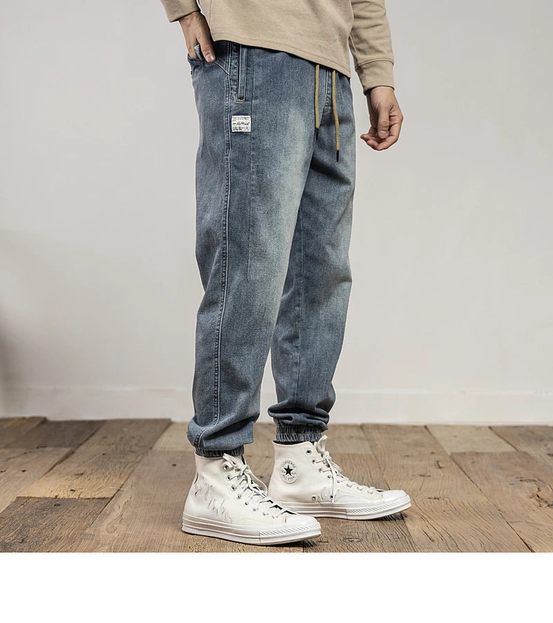 M&T Wear - Classic Washed Blue Denim Jeans for Men American Minimalist