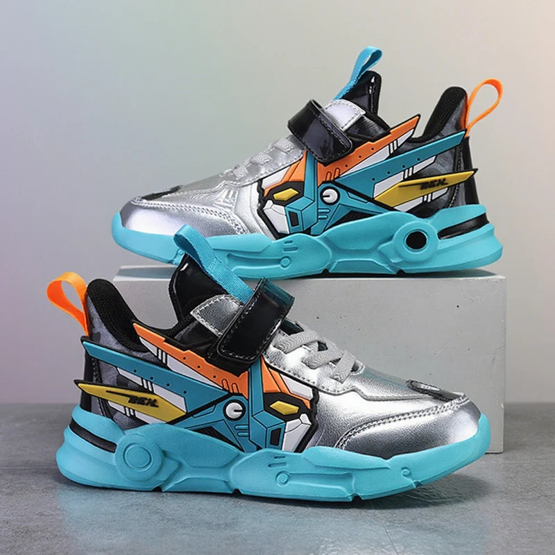 M&T Wear - Kids Sneakers Boys Sports Running Shoes Anti-Skid Leather Fashion Tennis Walking Footwear Comfort Children Casual Athletic Shoes