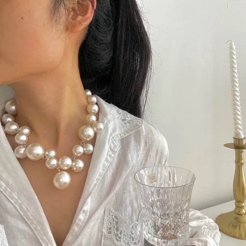 M&T Wear - Pearl Necklace for Women, European & American Style Travel and Wedding Accessory