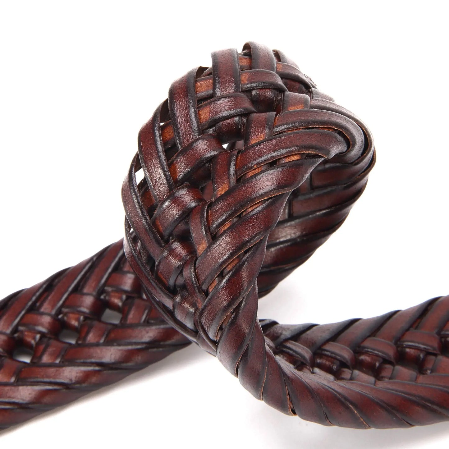 M&T Wear - Braided 100% Genuine Leather Pin/Automatic Belt