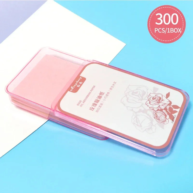 300PcsFace Oil Absorbing Paper Summer Oil Control Wipes Absorbing Sheet Oily Paper Face Cleansing  Makeup Tool Face Oil Blotting