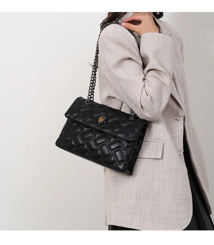 M&T Wear - Women’s Quilted Embroidery Chain Bag