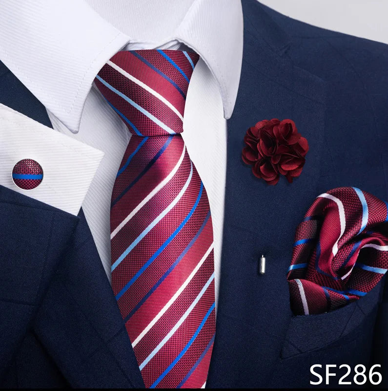 M&T Wear - Luxury Paisley Floral Tie & Accessory Set