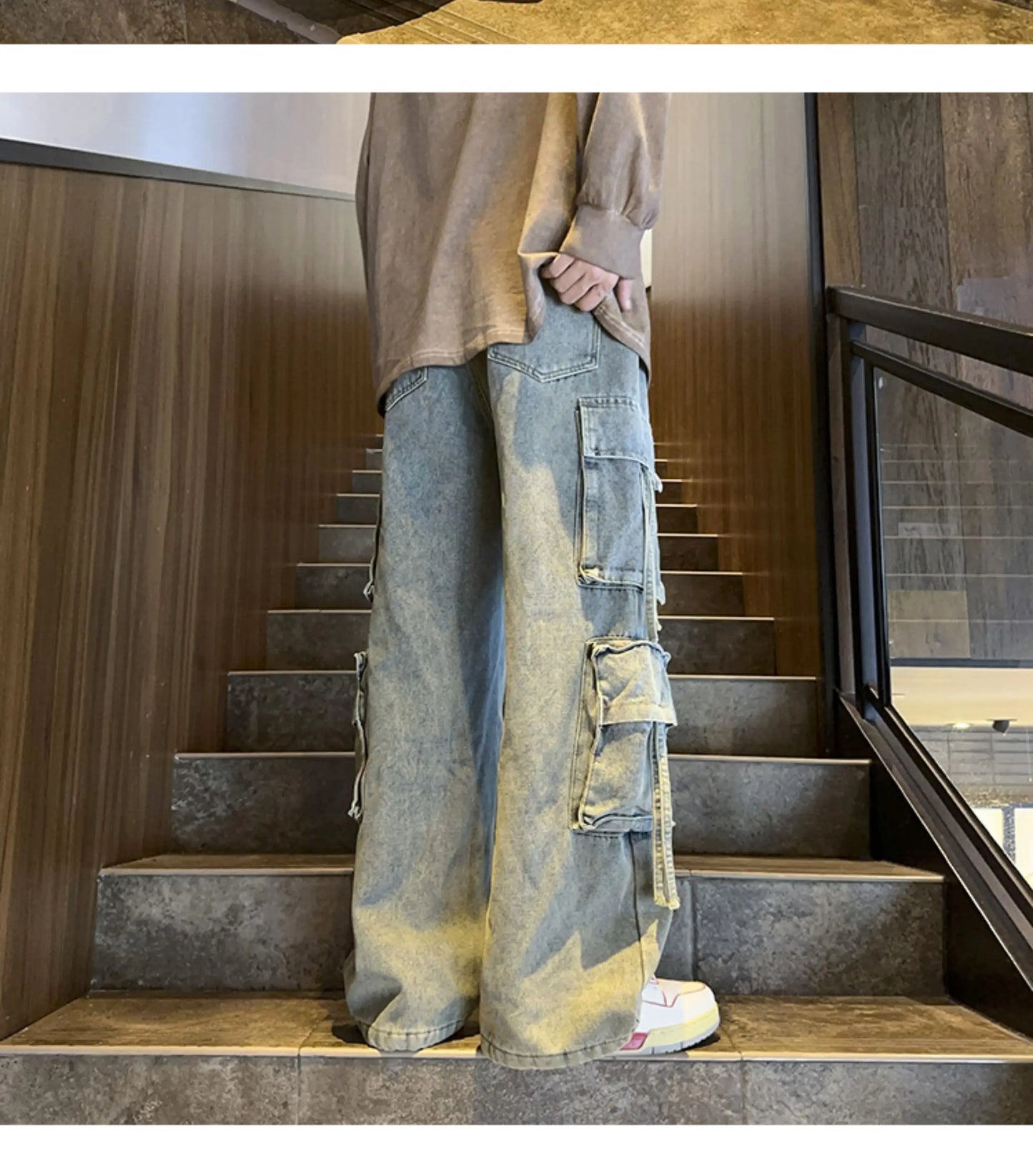 M&T Wear - Men’s Hip Hop Wide-Leg Jeans – Streetwear Style