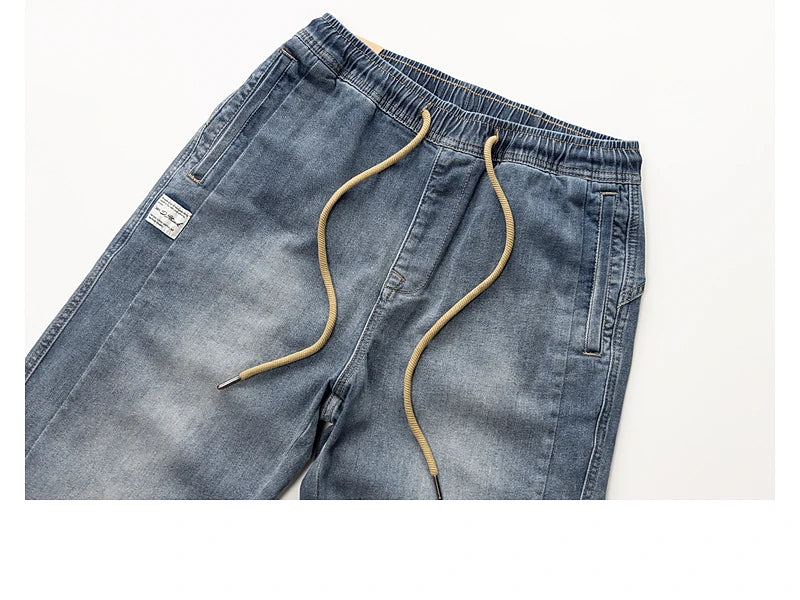 M&T Wear - Classic Washed Blue Denim Jeans for Men American Minimalist