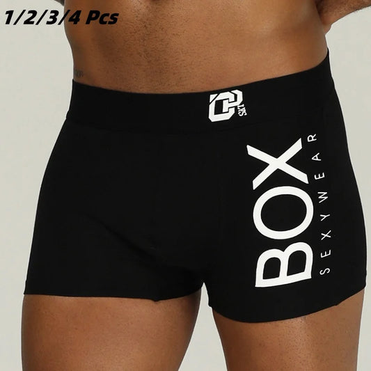 M&T Wear -  Men's Boxer Sexy Underwear Soft Long Cotton Soft Underpants Male Panties 3D Pouch Shorts Under Wear Pants Short