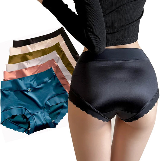 M&T Wear - Silk Panties Nice Briefs Soft Underwear Women's Mid rise Elegance Girls Sexy Lingerie