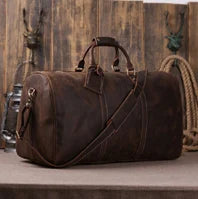 M&T Wear - New Fashion Genuine Leather Travel Duffle Bag & Weekend Tote