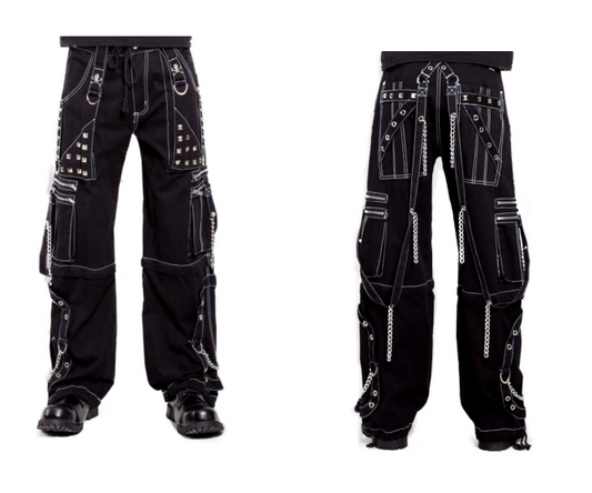 M&T Wear - Studded and Chained Gothic Convertible Pants