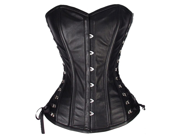 M&T Wear - Overbust Black PVC Corset w/ Side Lacing