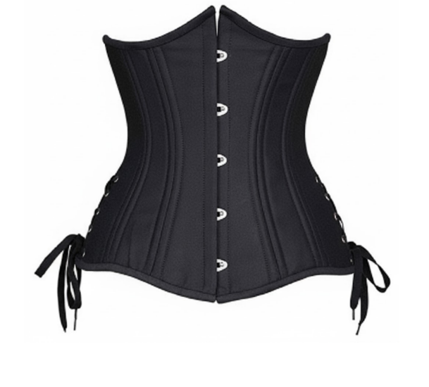M&T Wear - Underbust Black Canvas Corset w/ Side Ties